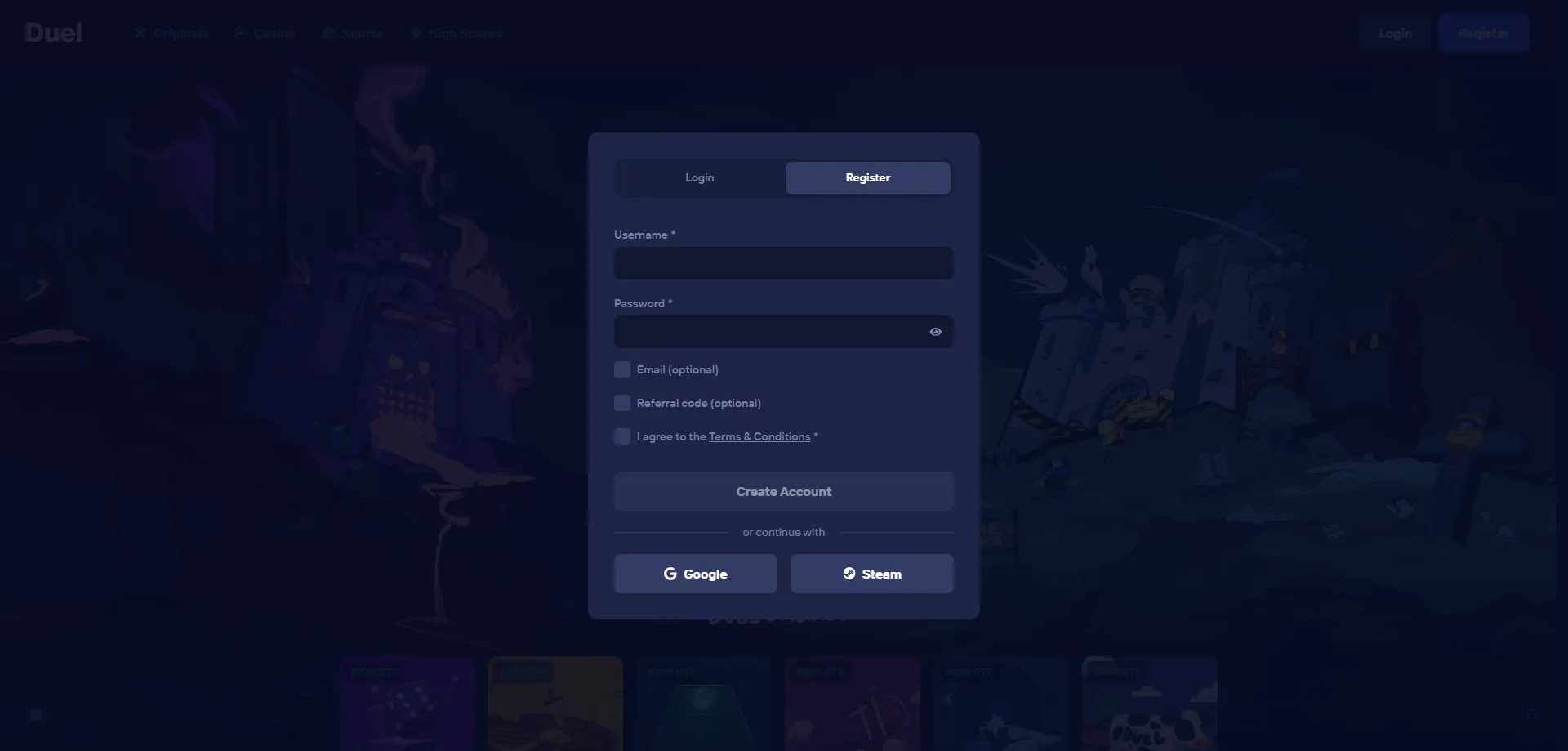 Duel Casino en móvil — experiencia optimizada para Android e iOS
